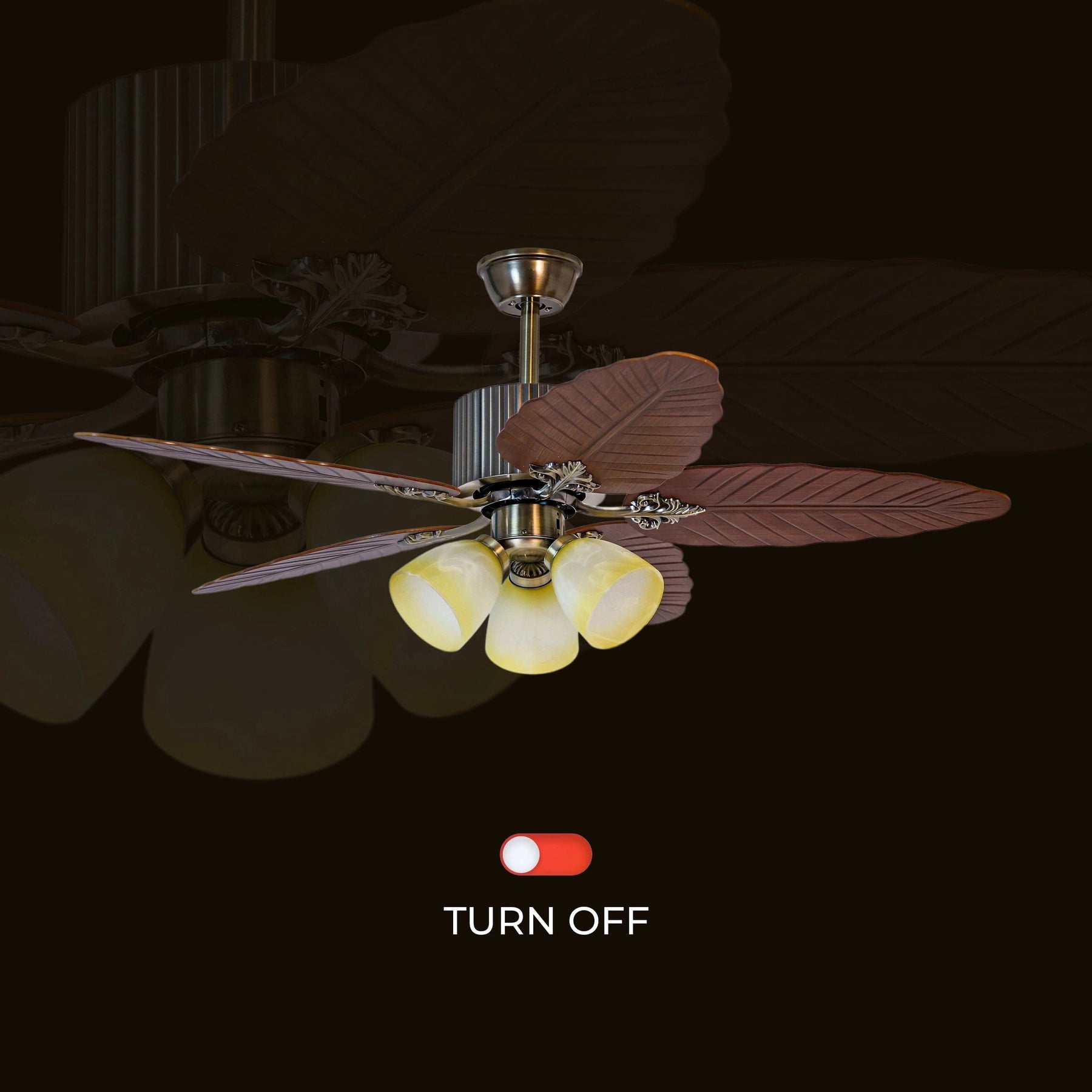 Tropical Breeze Wooden Ceiling Fan