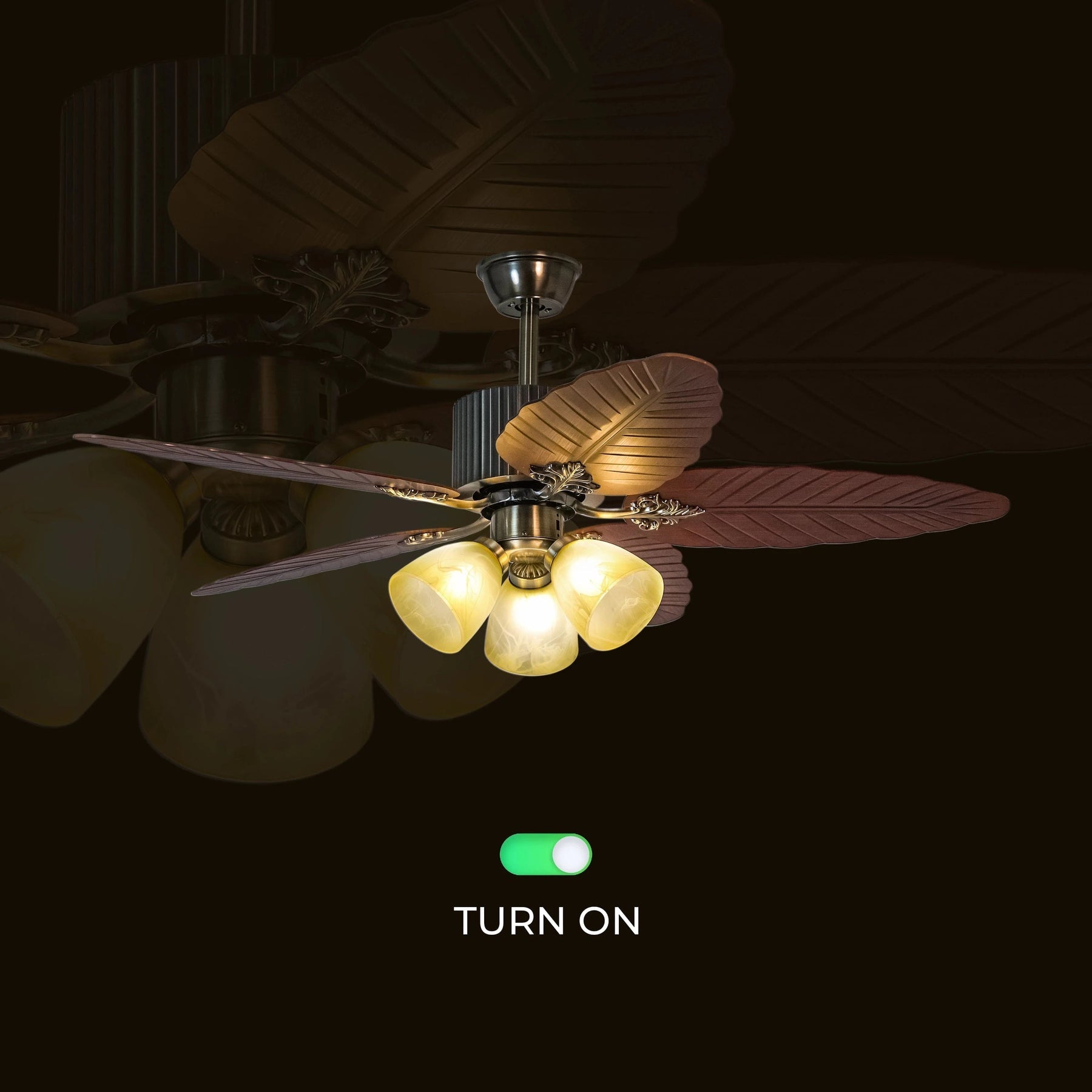 Tropical Breeze Wooden Ceiling Fan