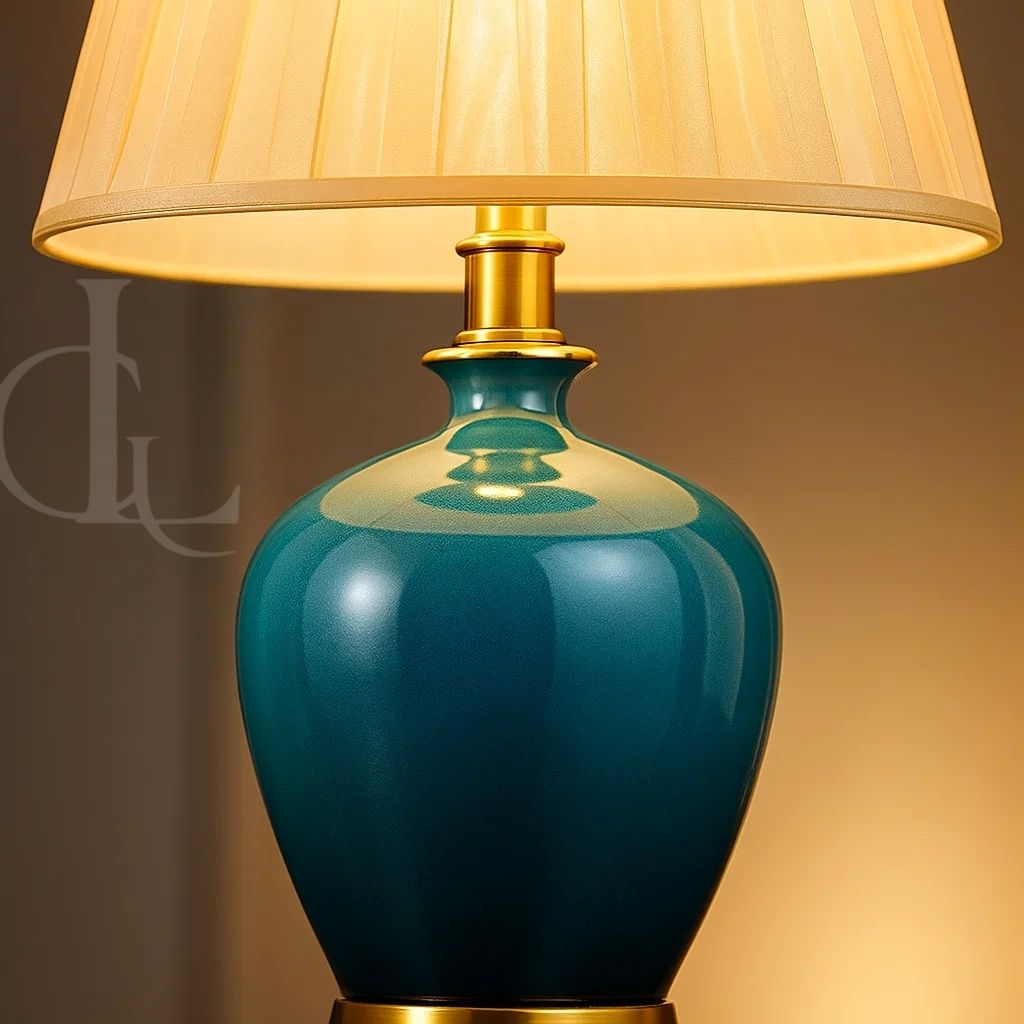 Aquatic Dreams (Sea Green, Ceramic) Table Lamp
