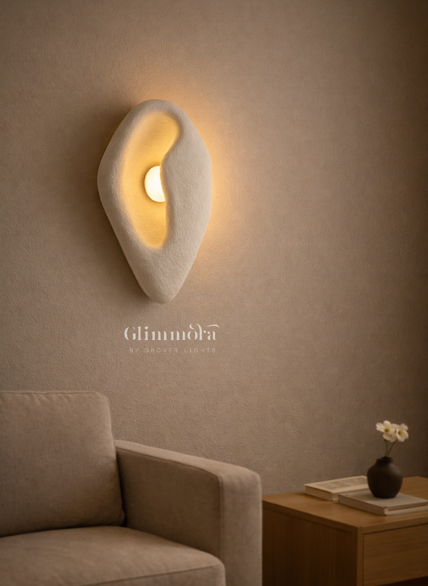 Modern Abstract Resin Wall Lamp with Soft Ambient LED Glow