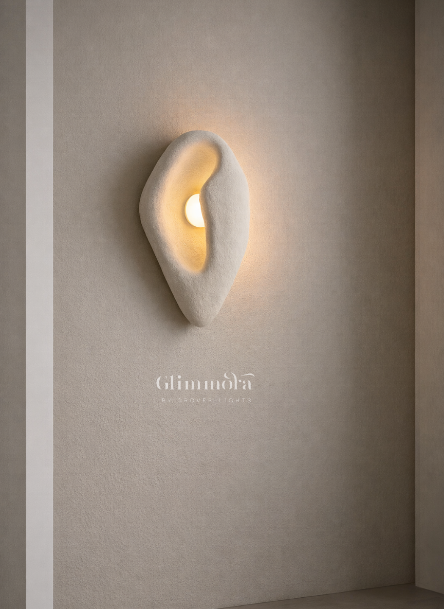 Modern Abstract Resin Wall Lamp with Soft Ambient LED Glow