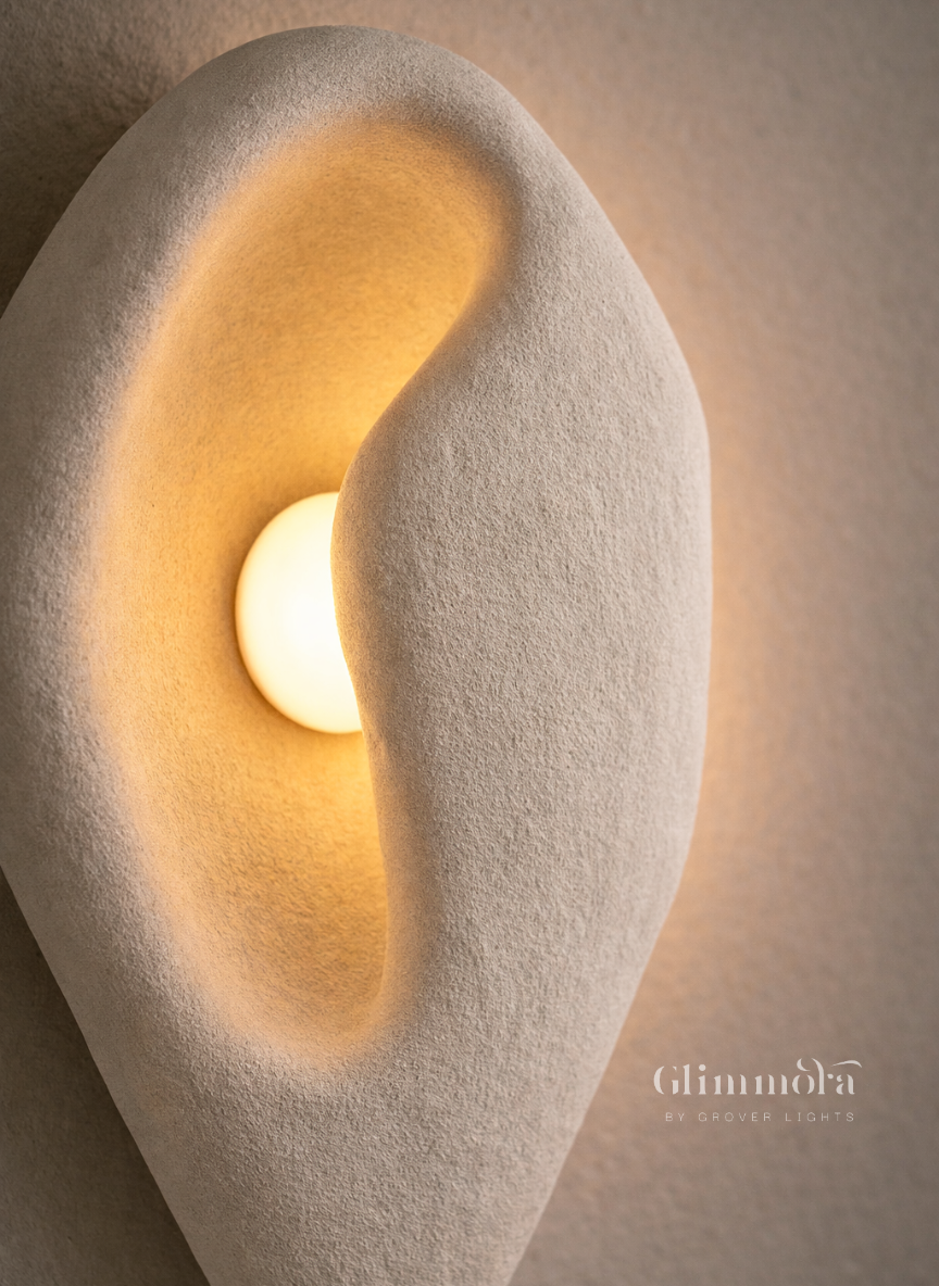Modern Abstract Resin Wall Lamp with Soft Ambient LED Glow