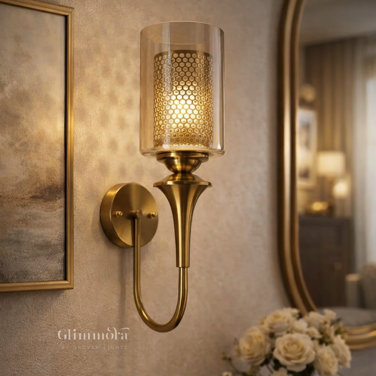 Vivante (Galss, Gold) Wall Light