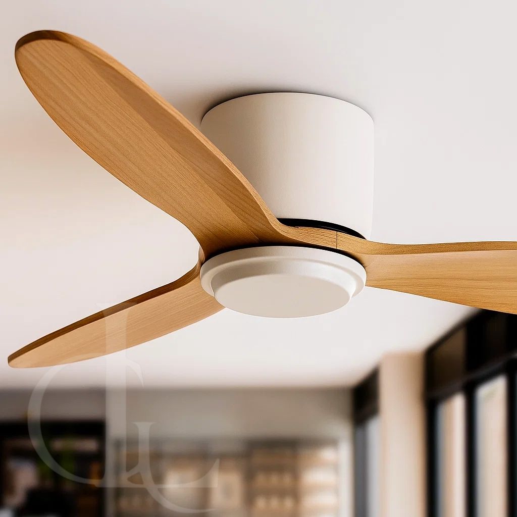 Wood Blades Ceiling Fan With Led Light