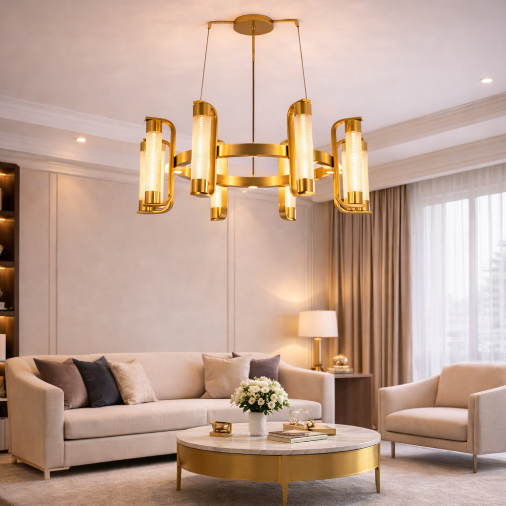 Aura Ring Gold Chandelier