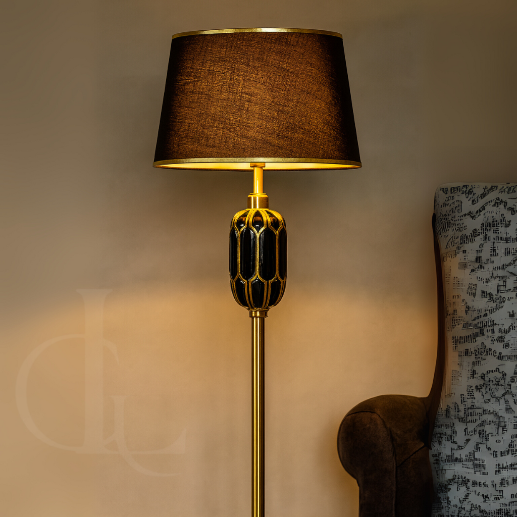 Asteria Ceramic Floor Lamp - Black