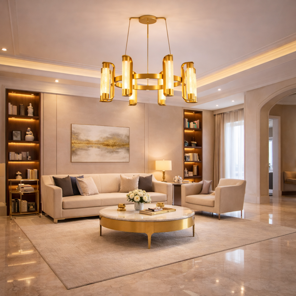 Aura Ring Gold Chandelier