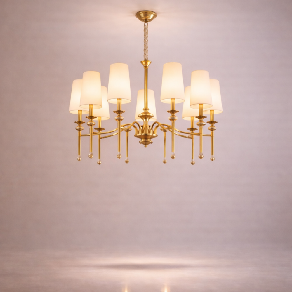 Regalia Gold Shade Chandelier