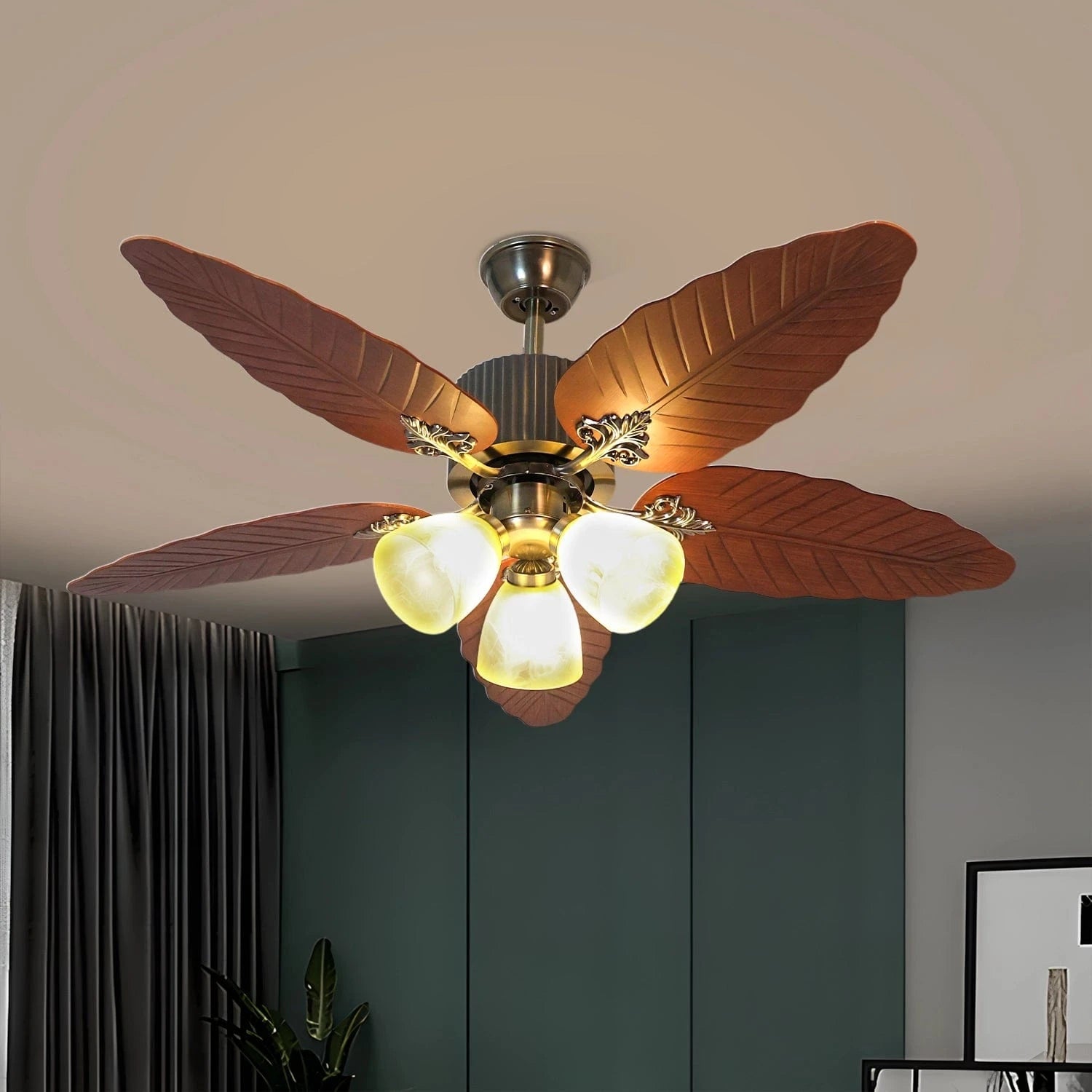 Tropical Breeze Wooden Ceiling Fan