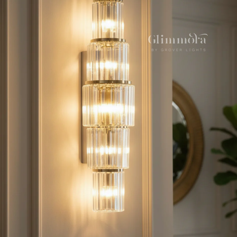Crystal Poet (Gold) Wall Light