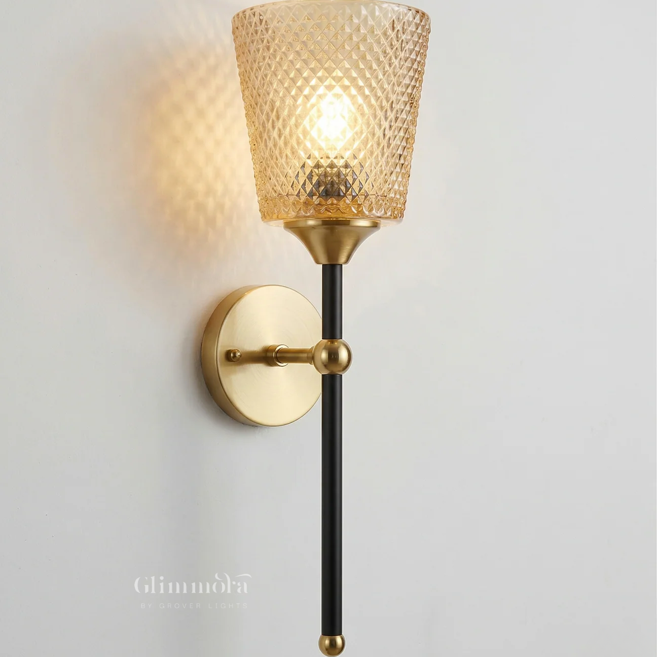 Amber Lattice Wall Light