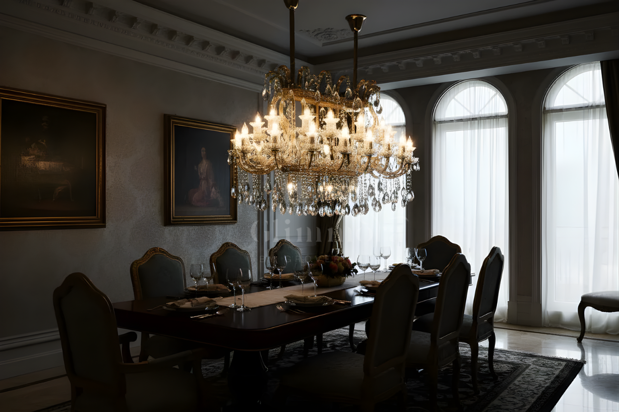 Crown of Monarchs (Gold) Crystal Chandelier