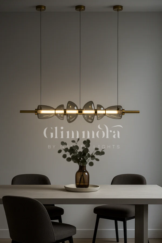 Separating Shadows (Smokey, 1100mm, Gold) Chandelier