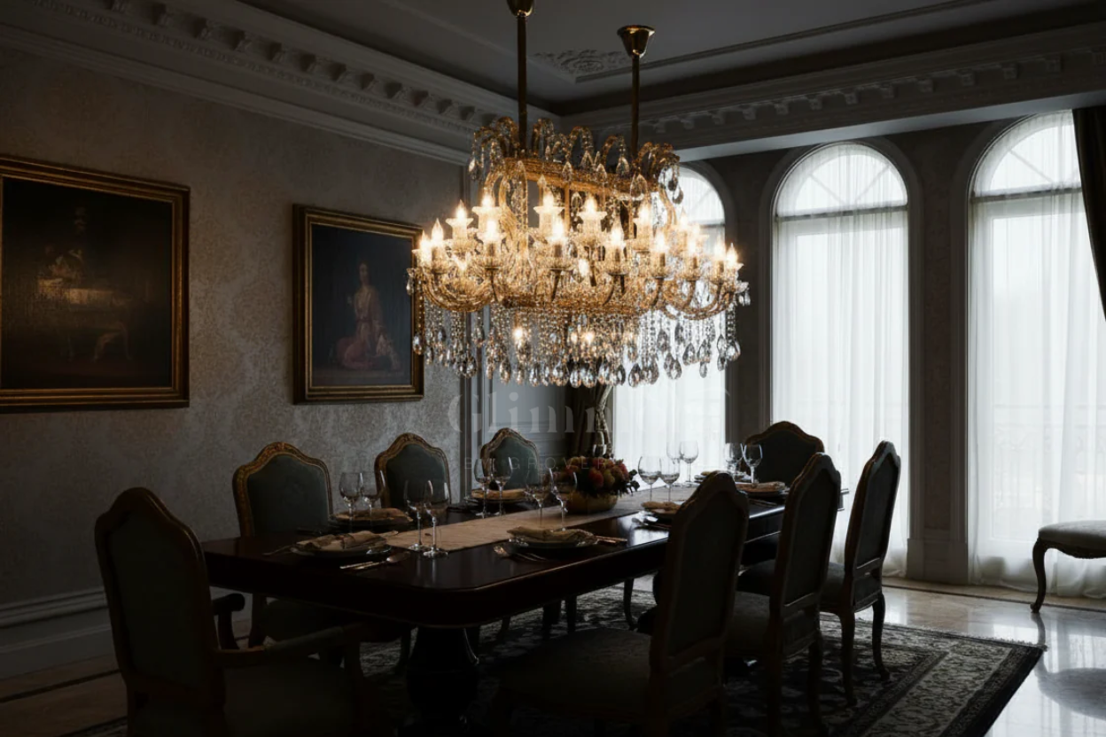 Crown of Monarchs (Gold) Crystal Chandelier