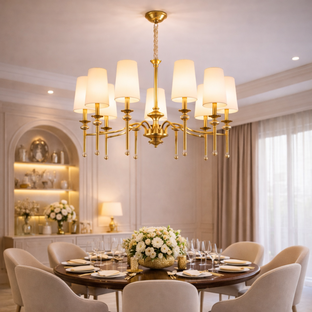 Regalia Gold Shade Chandelier