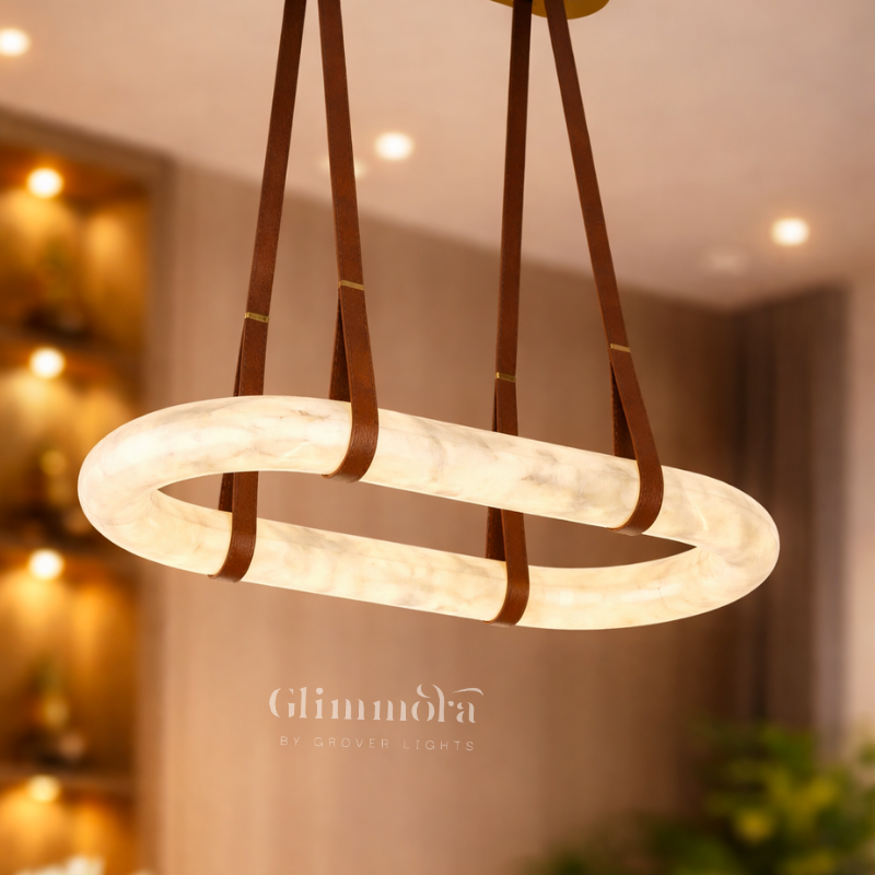 Alvora Alabaster Linear Chandelier – 1500mm Luxury Hanging Lamp