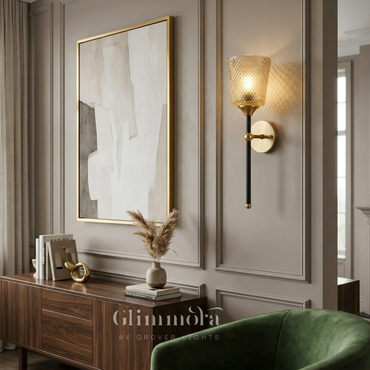 Amber Lattice Wall Light