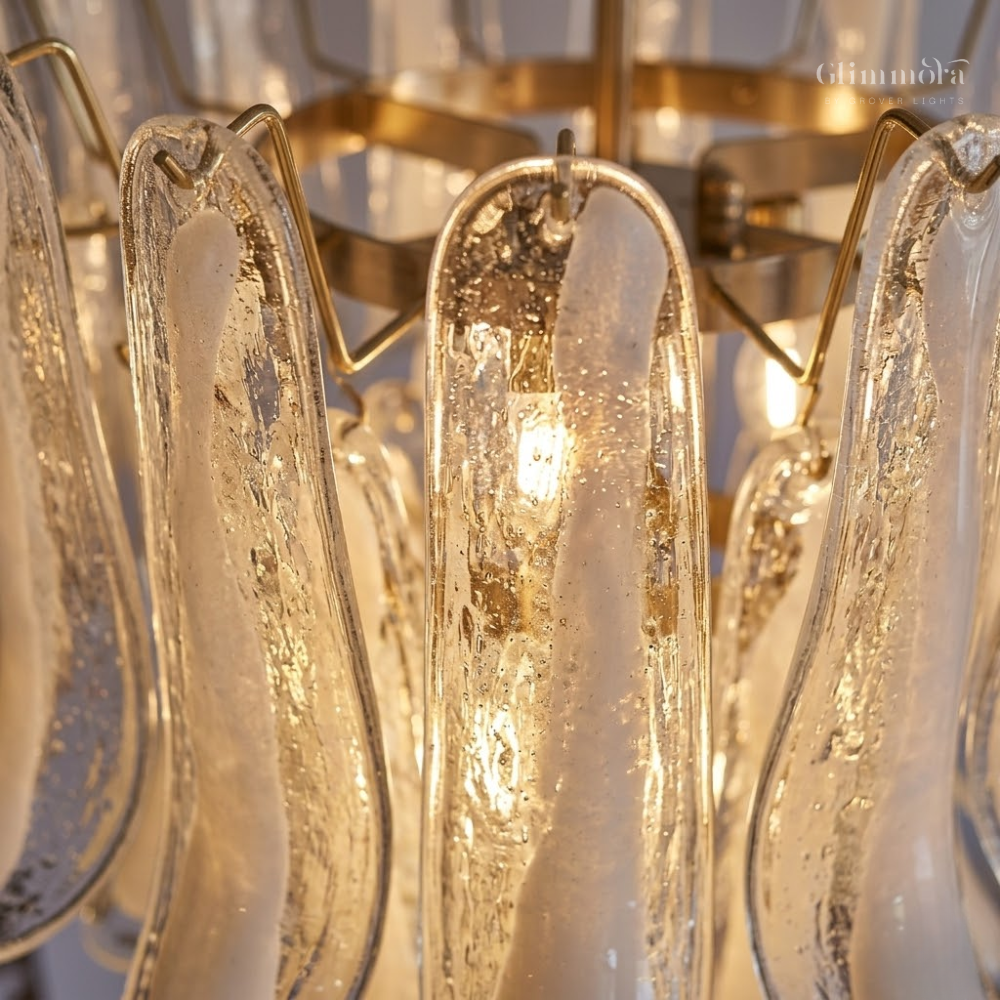 Luxury Layered Glass Petal Chandelier 800MM