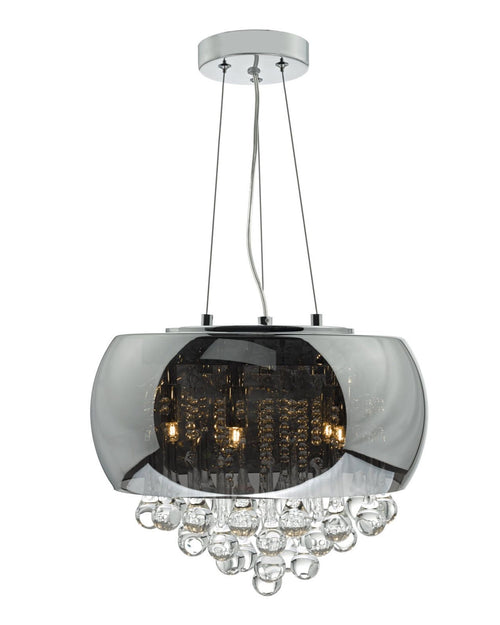 LuxGlow Crystal Dome Pendant Light
