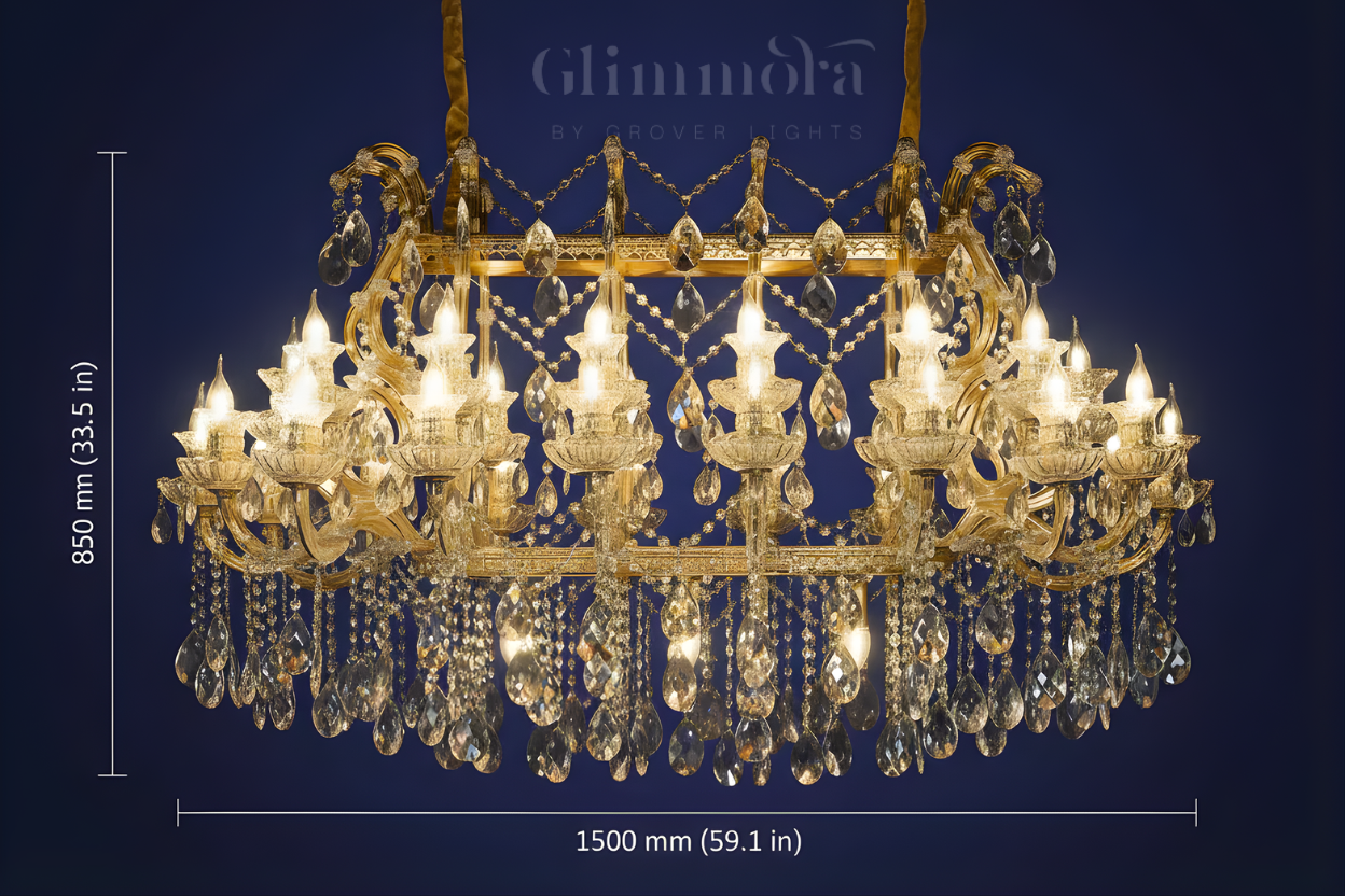 Crown of Monarchs (Gold) Crystal Chandelier
