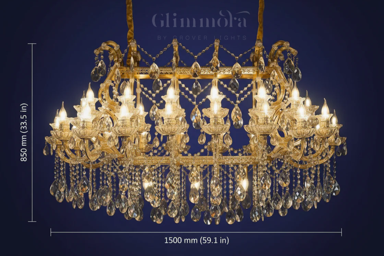 Crown of Monarchs (Gold) Crystal Chandelier