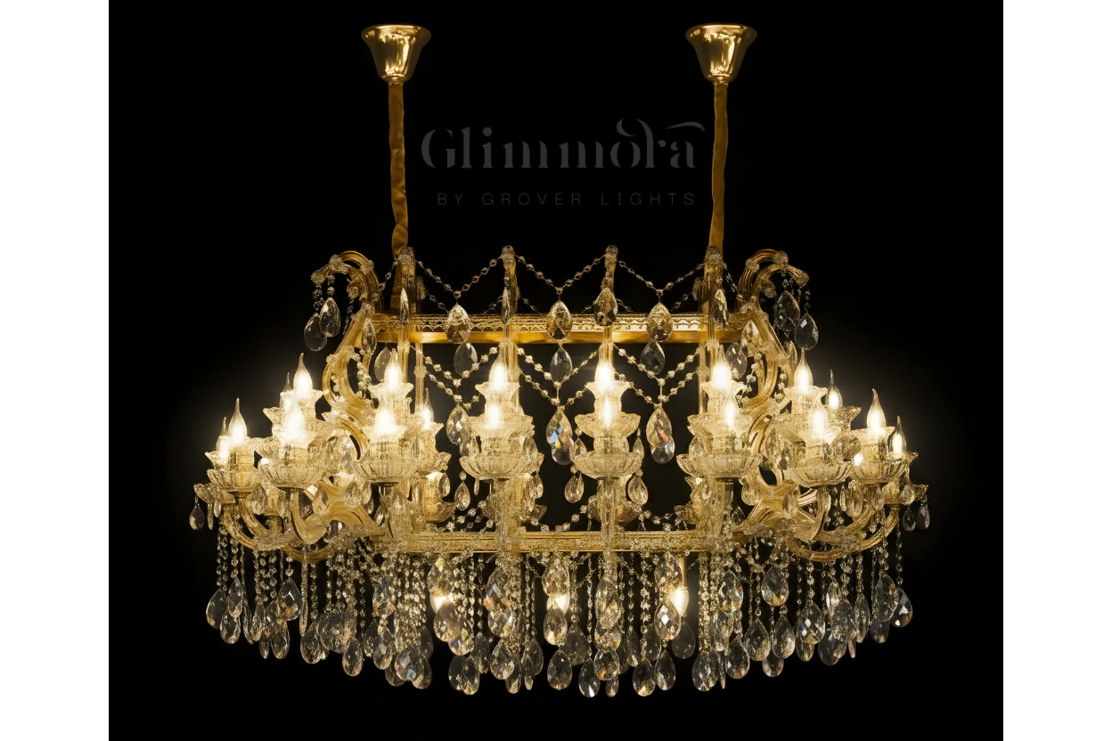 Crown of Monarchs (Gold) Crystal Chandelier