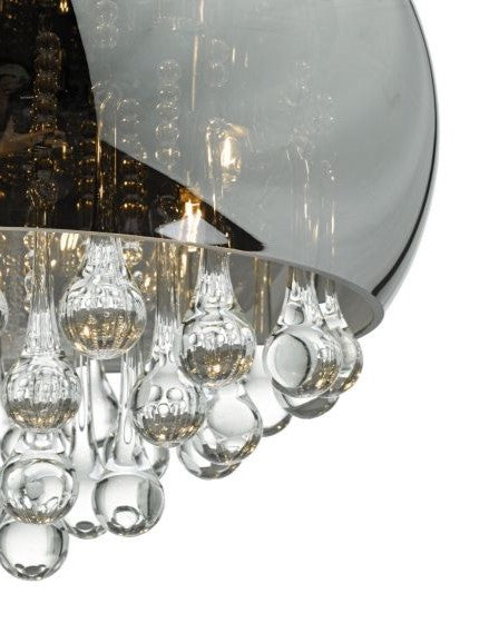 LuxGlow Crystal Dome Pendant Light