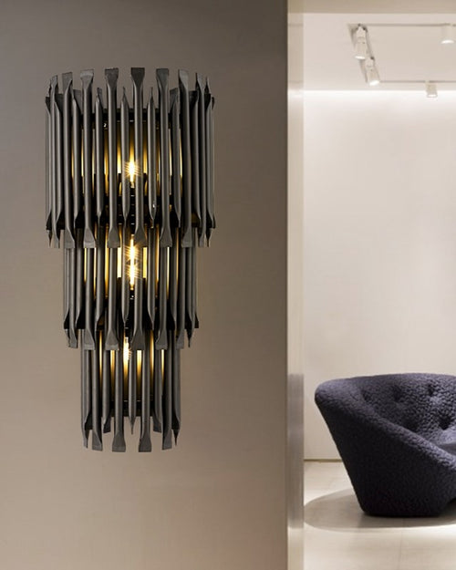 Modern Industrial Wall Light - Black