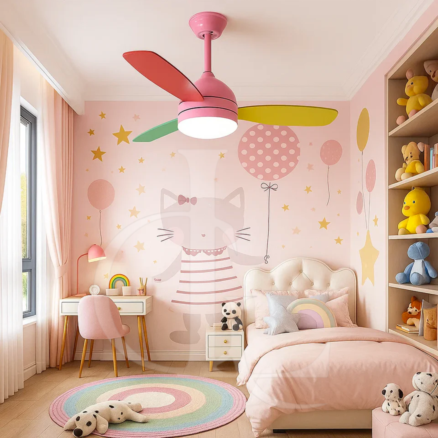 Triton’s Twirl (Pink Kids 36 inch) Ceiling Fan