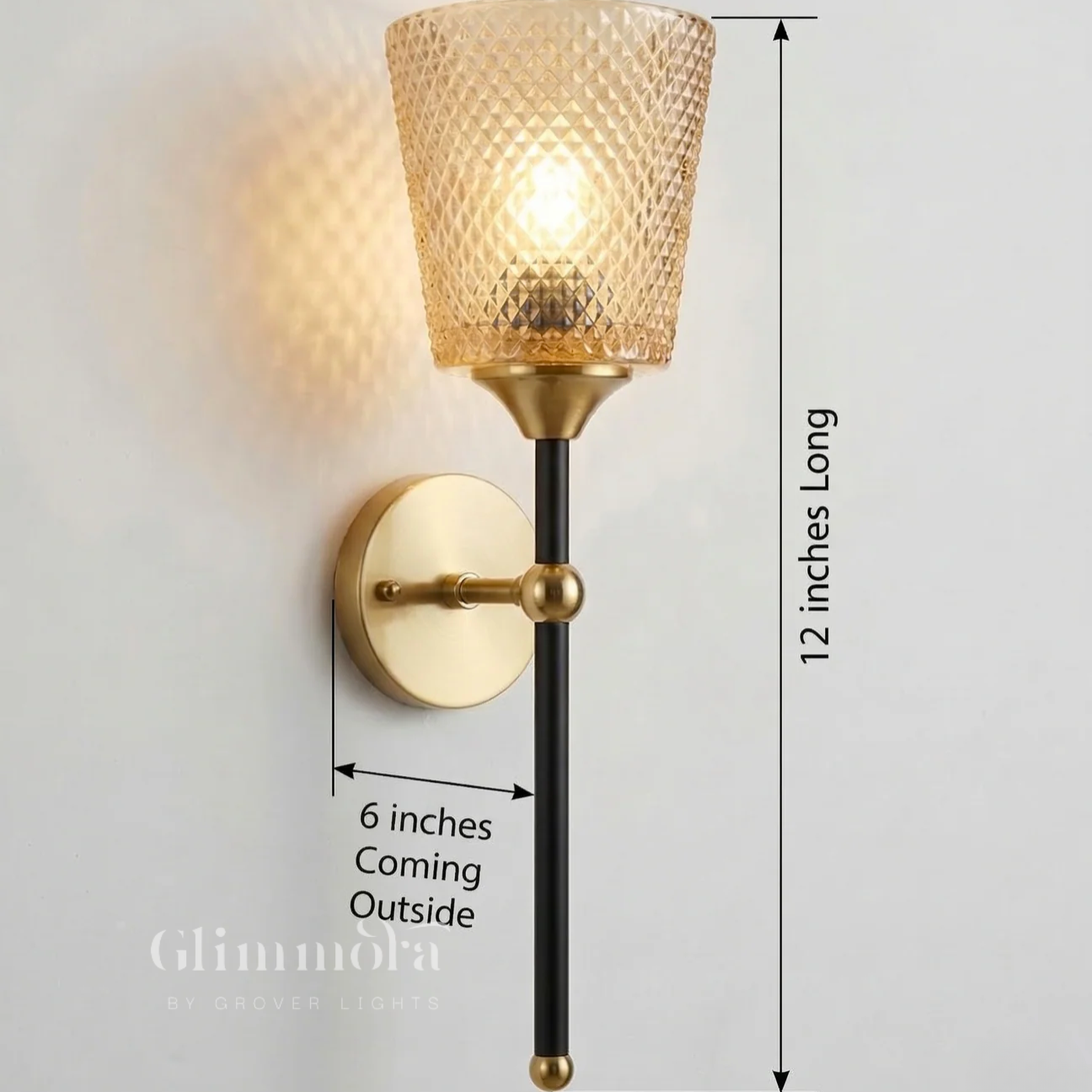 Amber Lattice Wall Light