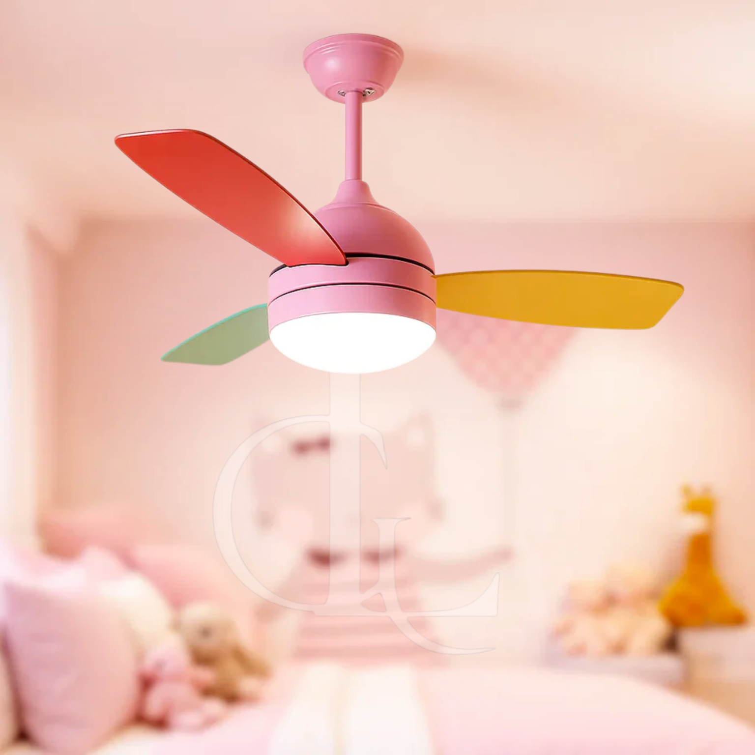 Triton’s Twirl (Pink Kids 36 inch) Ceiling Fan