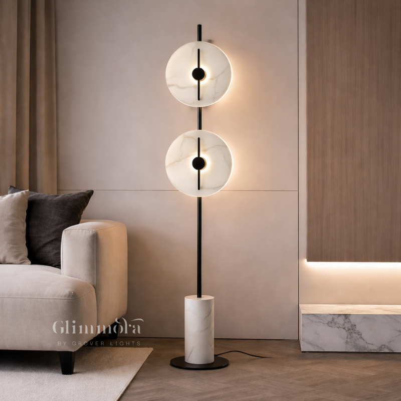 Modern Marble Disc Floor Lamp