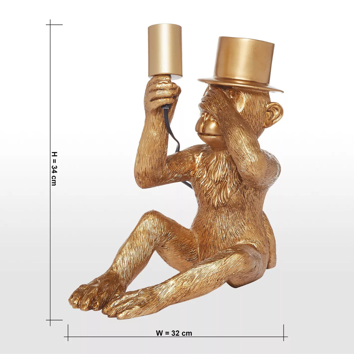 Luxury Golden Monkey Table Lamp