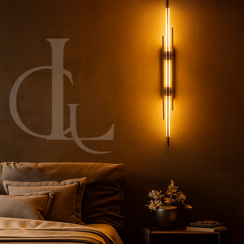 Harry's Long Black Wand Wall Light