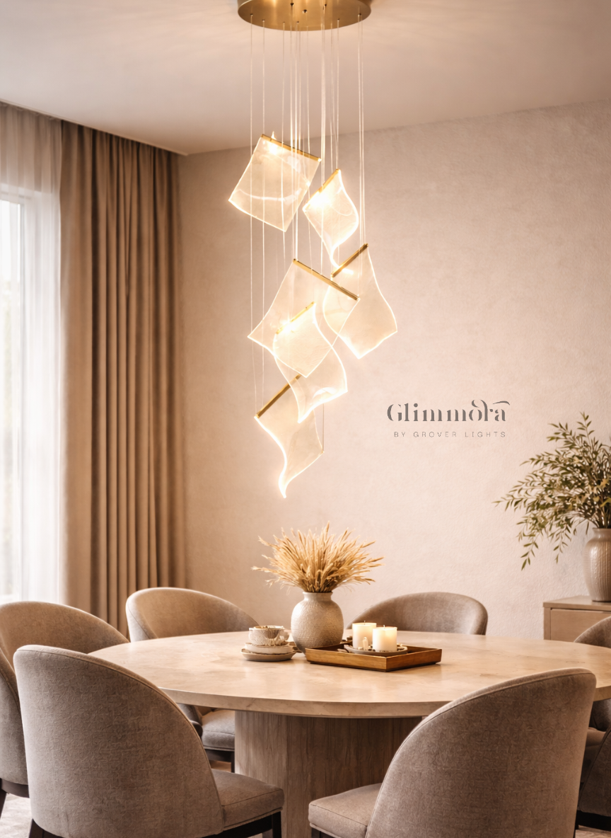 Athens Drift Glass Pendant Cluster Light (6 Pendants)