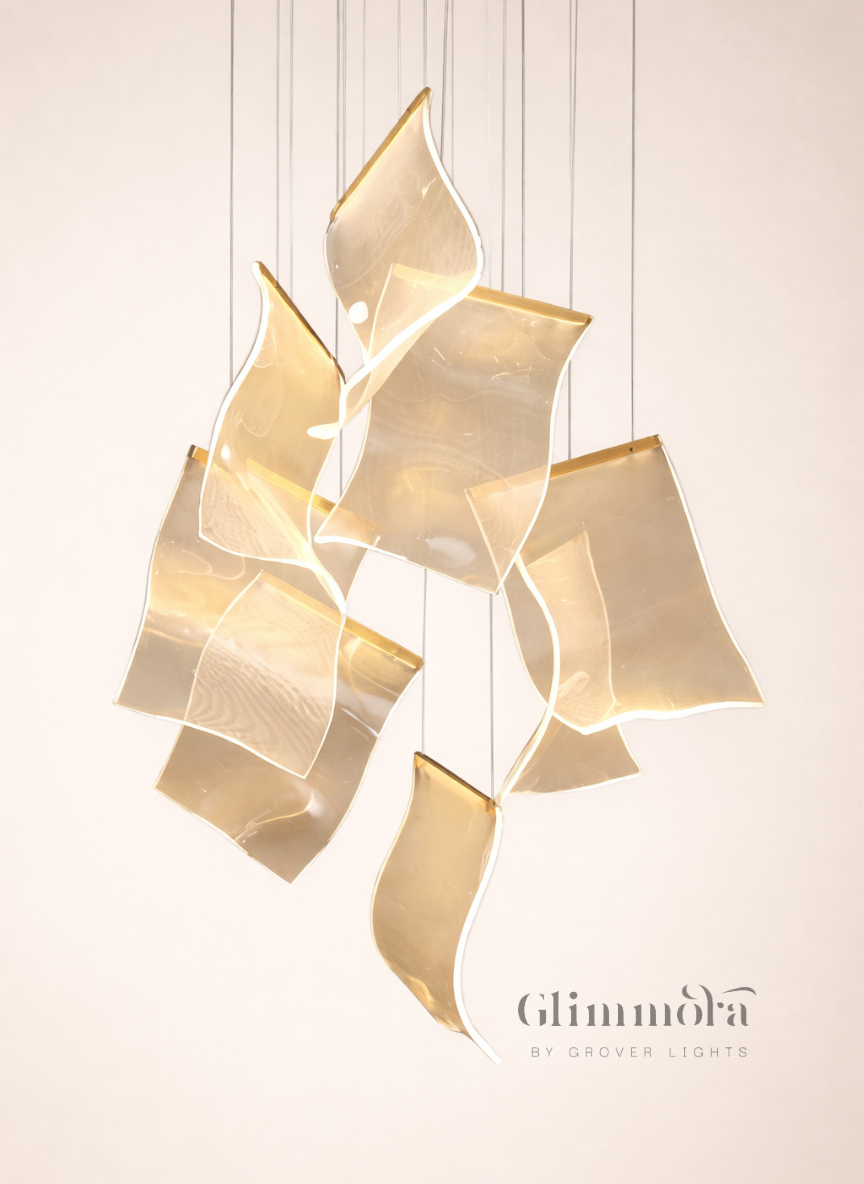 Athens Drift Glass Pendant Cluster Light (10 Pendants)