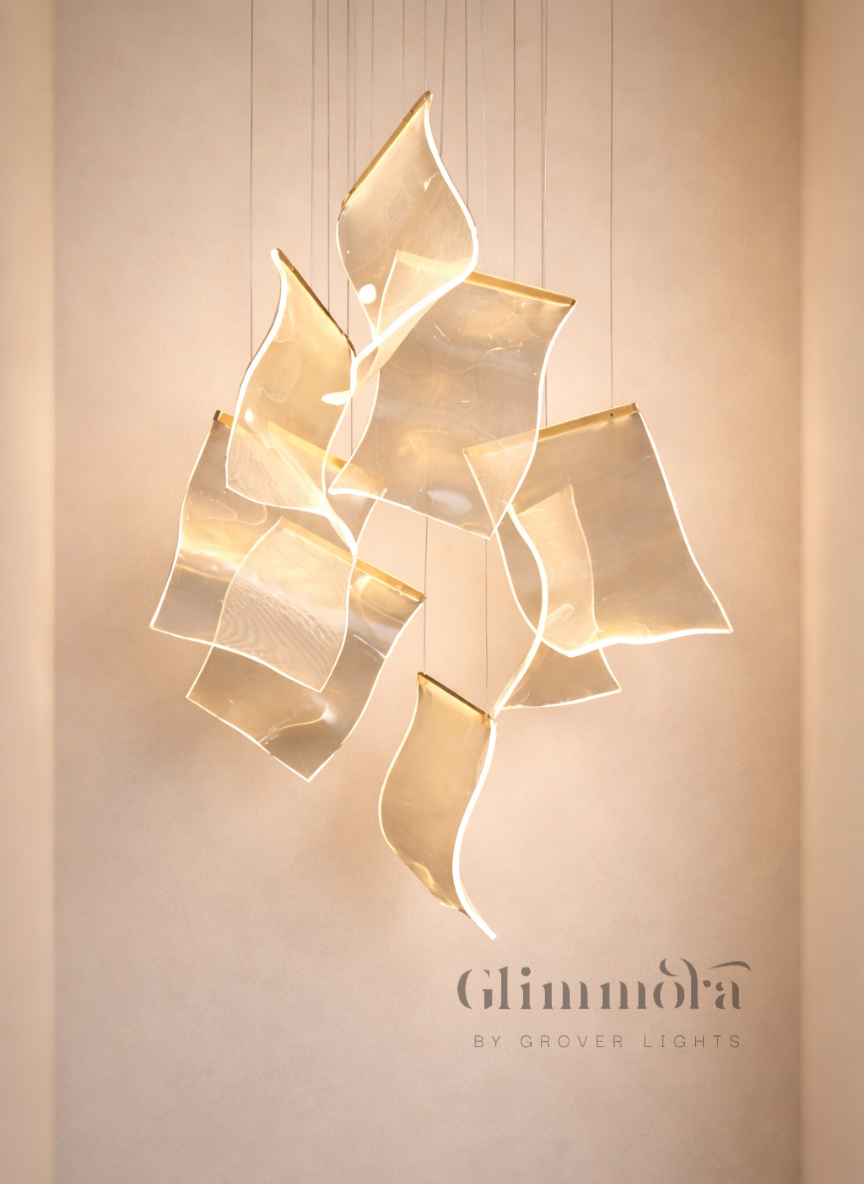 Athens Drift Glass Pendant Cluster Light (10 Pendants)