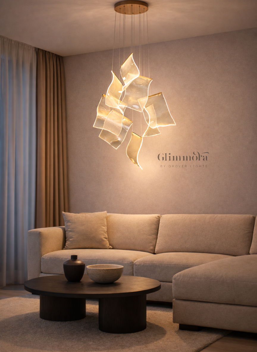 Athens Drift Glass Pendant Cluster Light (10 Pendants)