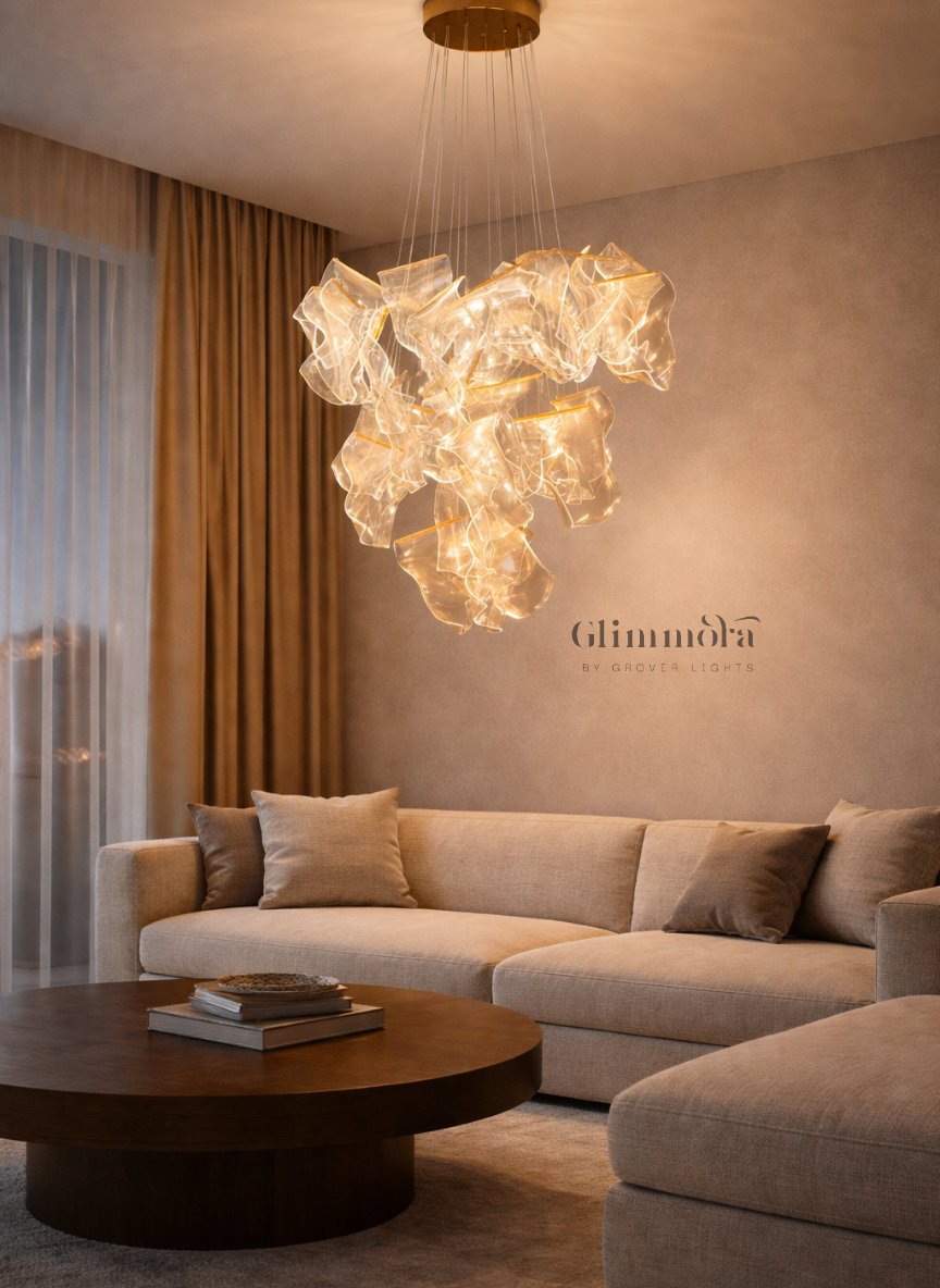 Athens Drift Glass Pendant Cluster Light (20 Pendants)