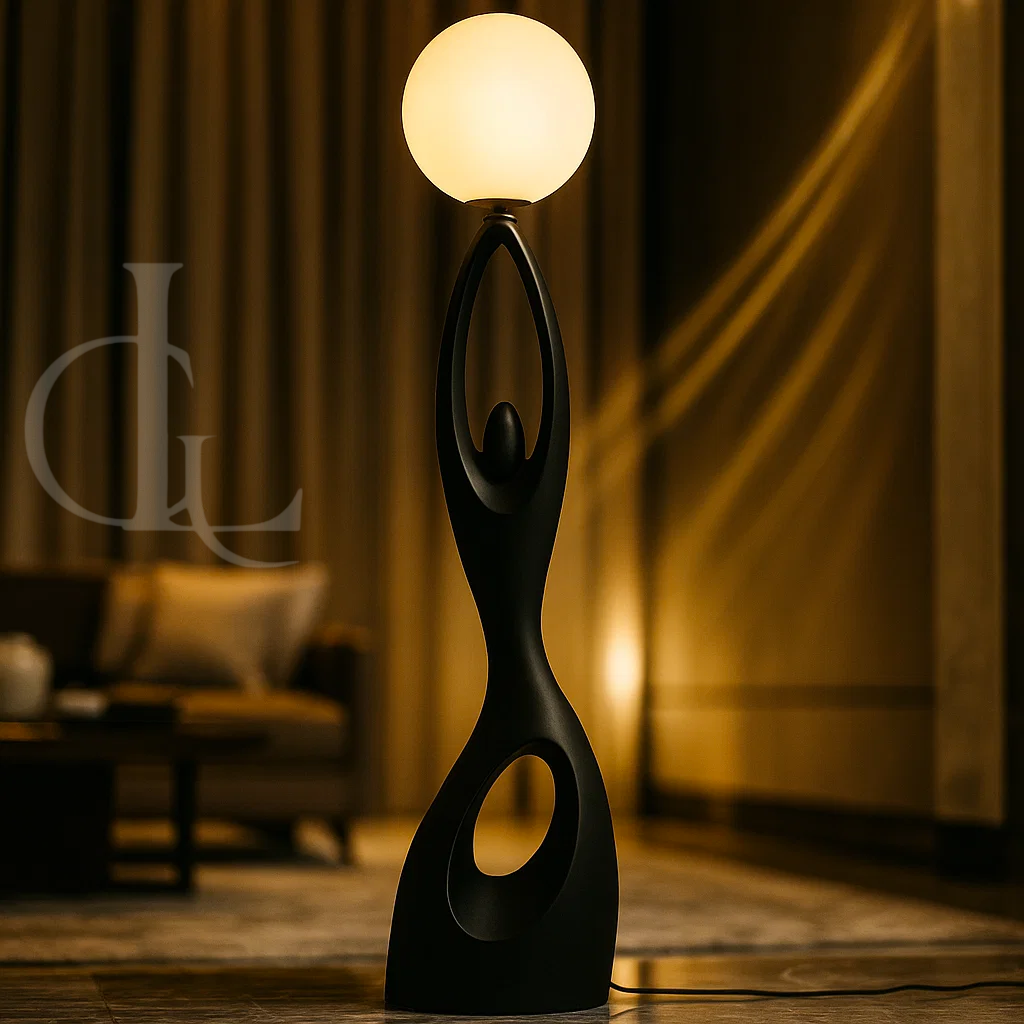 Heaven Sent (Black) Sculpture Floor Lamp