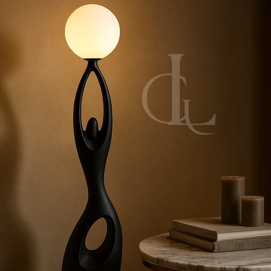 Heaven Sent (Black) Sculpture Floor Lamp