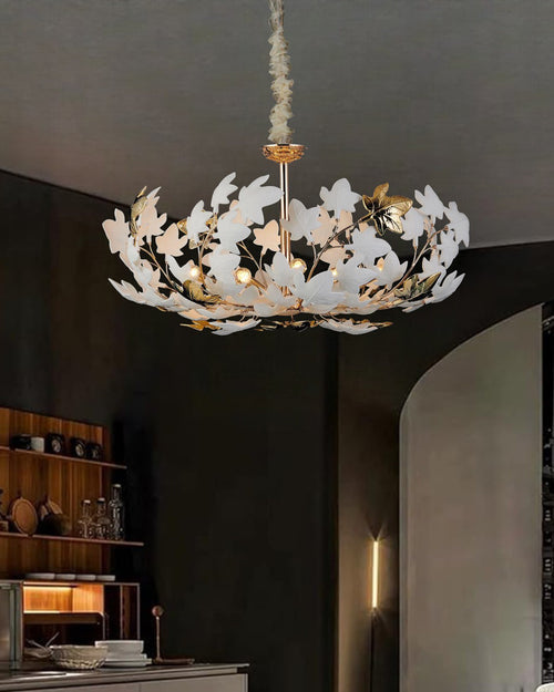 Maple Leaf Branch Chandelier