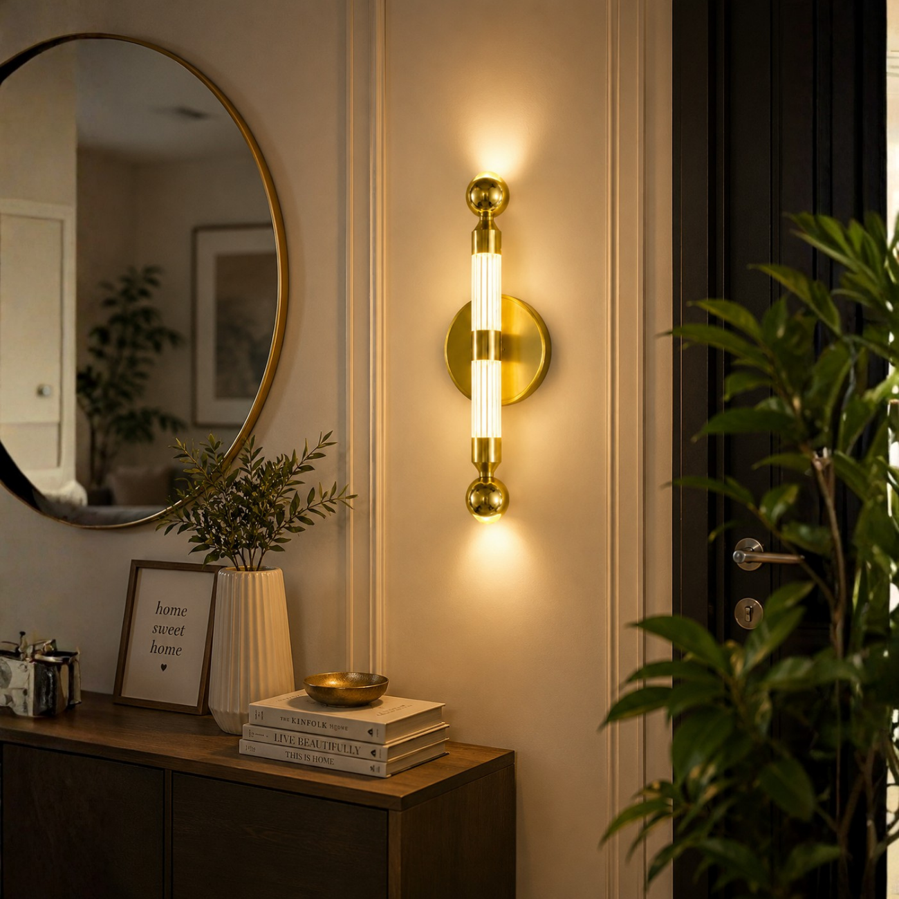 Lumiere Brass Wall Sconce
