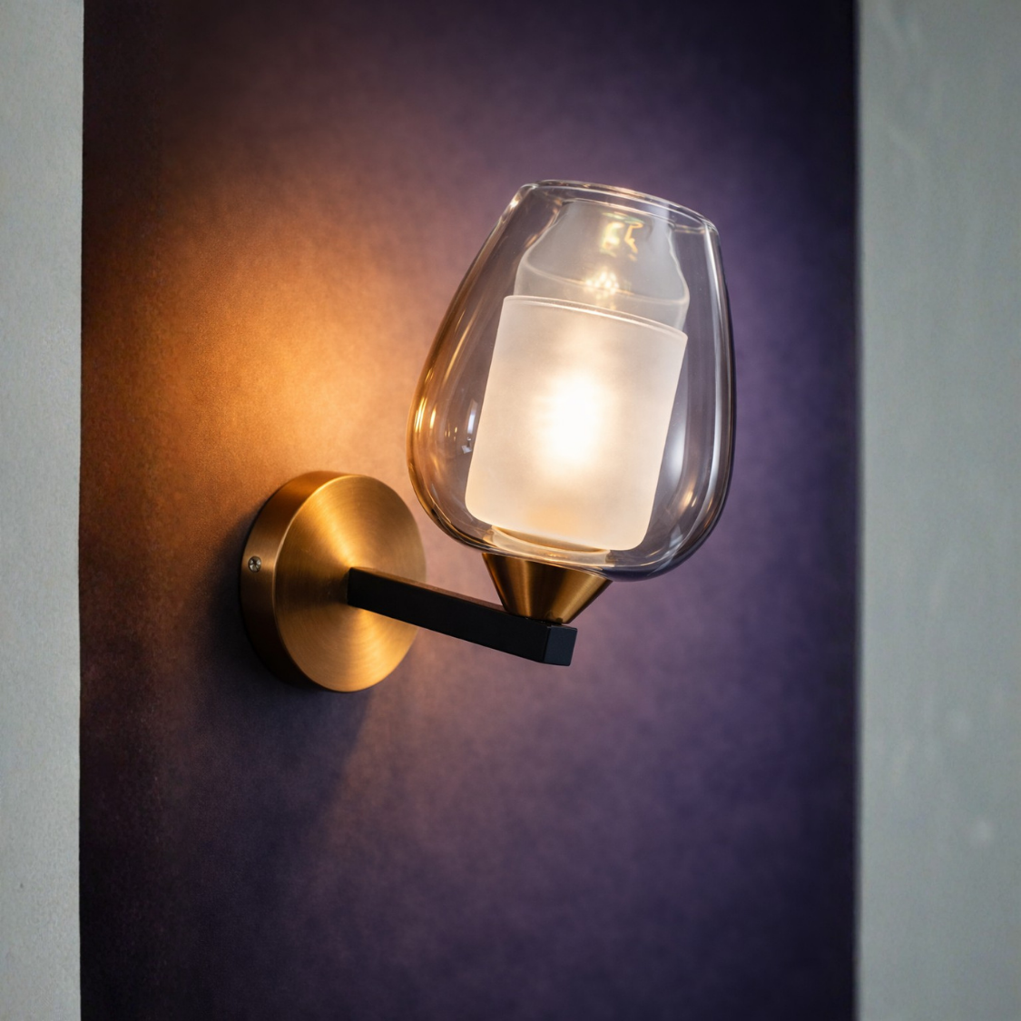 Modern Glass Wall Sconce Light