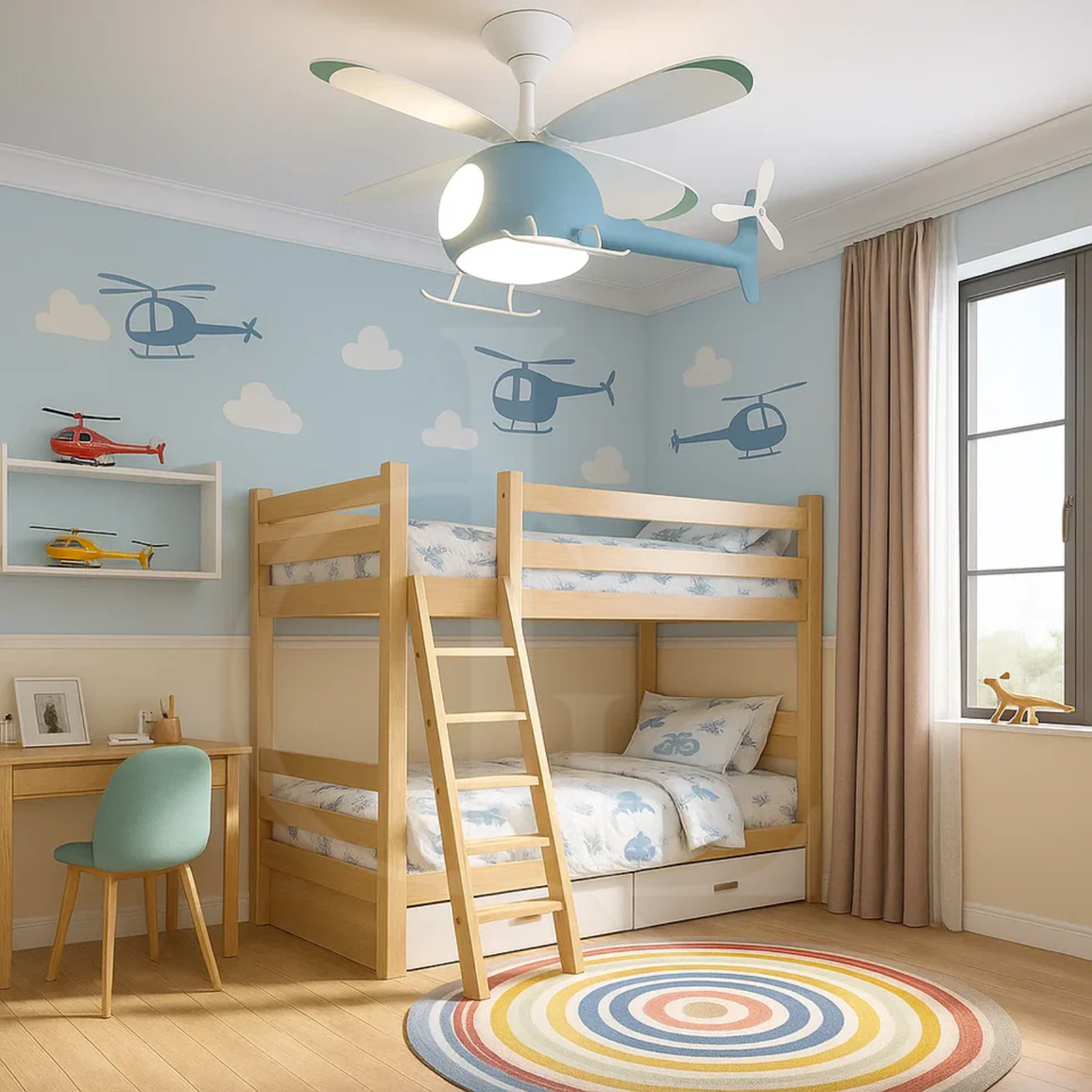 Creative Helicopter LED Ceiling Fan