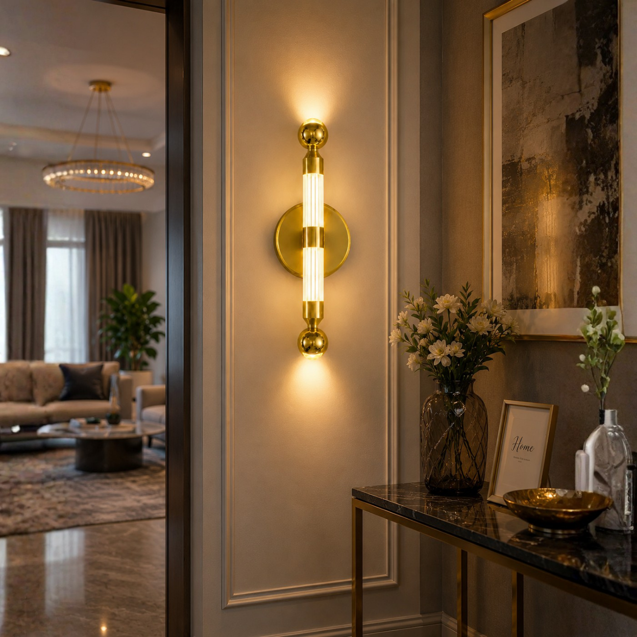 Lumiere Brass Wall Sconce