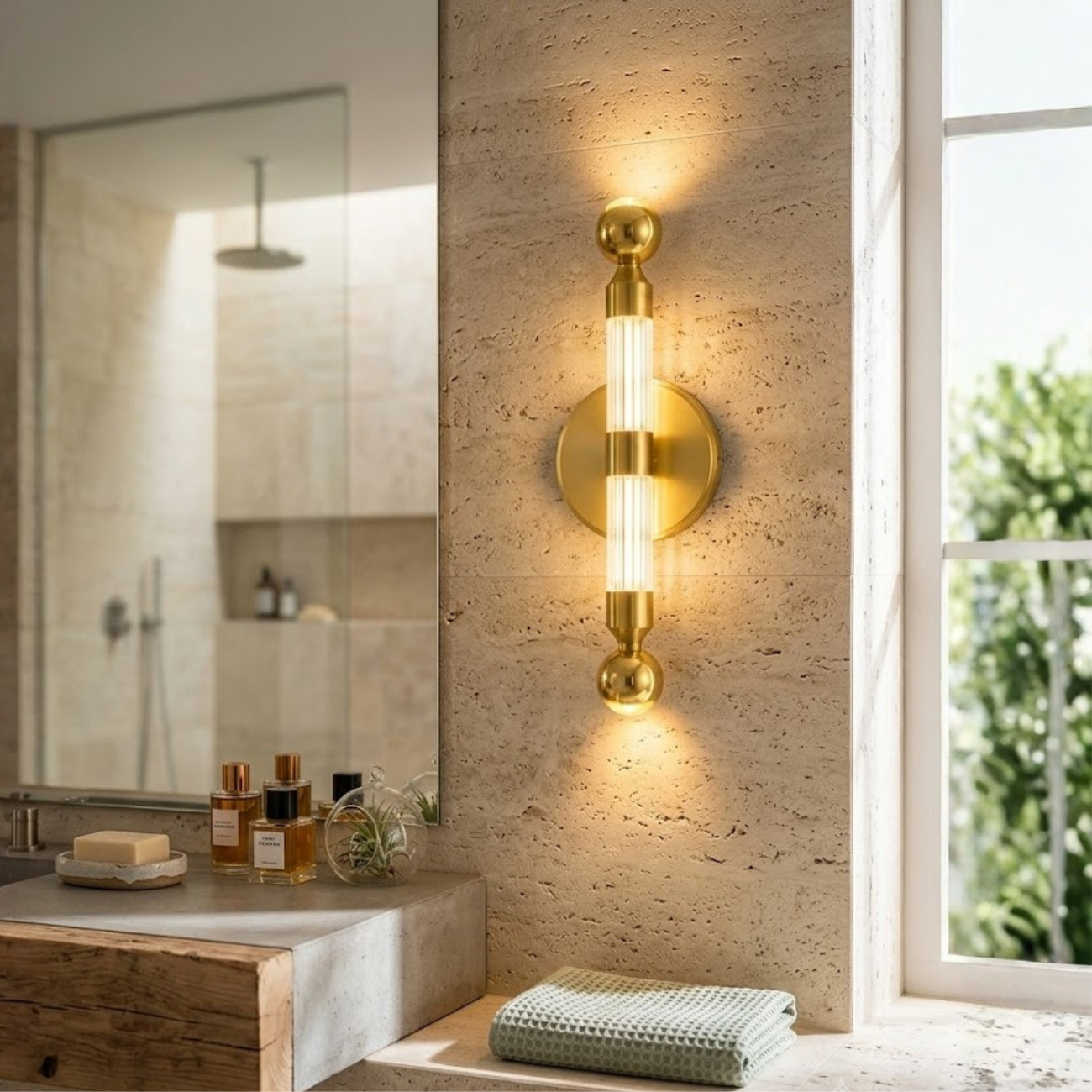 Lumiere Brass Wall Sconce