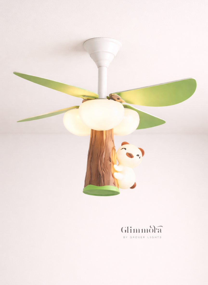 Forest Buddy Kids Ceiling Fan Light
