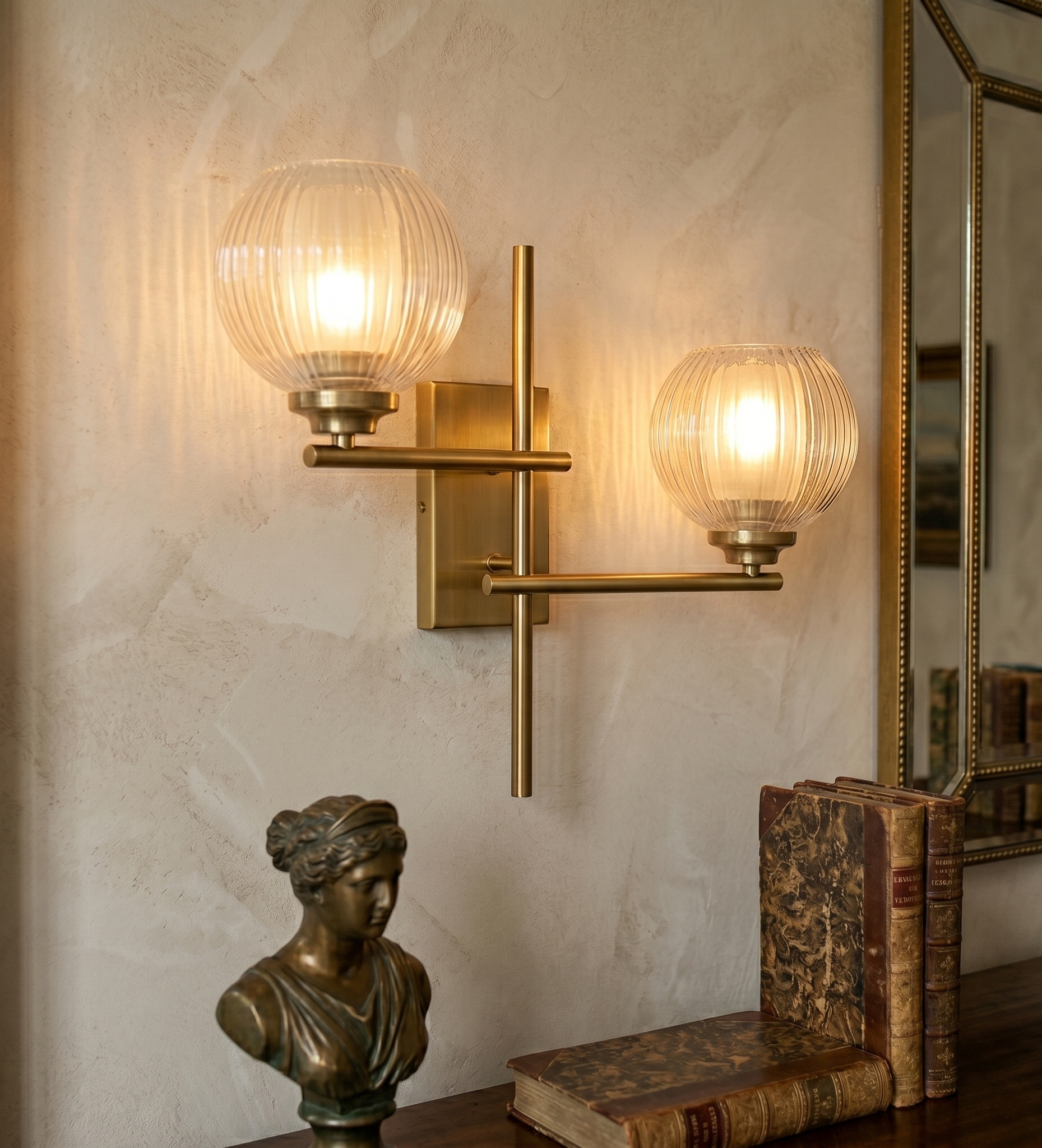 Globe &amp; Geometry Wall Light