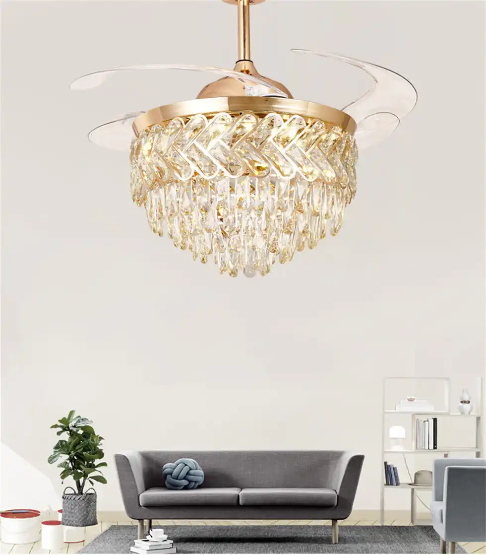 Crystal Ceiling Fans with Lights